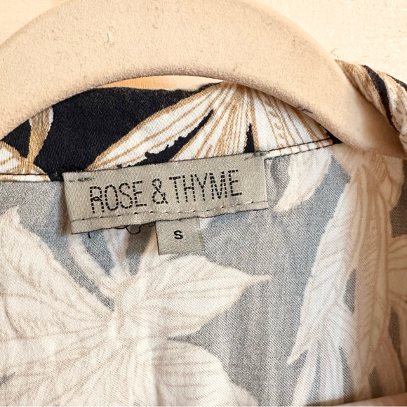 Tie front rose and thyme button up - Picture 3 of 4